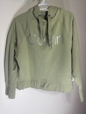 Calvin Klein Light Olive Green Pullover Hoodie - Women's